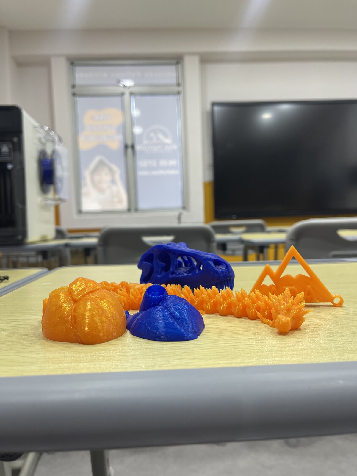 Student 3D prints on display